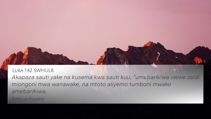 Luka 1:42 SWHULB Bible Verse Image