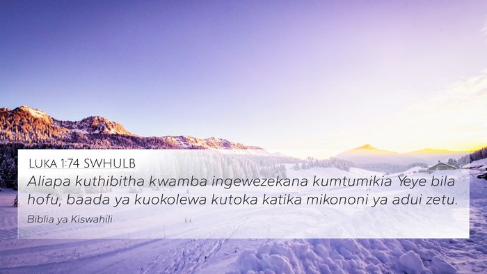 Luka 1:74 SWHULB Bible Verse Image