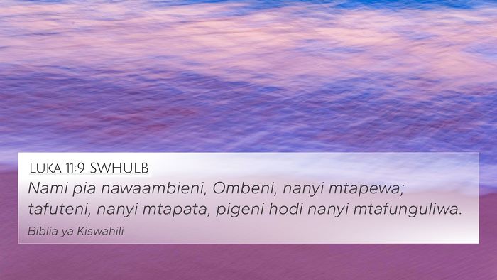 Luka 11:9 SWHULB Bible Verse Image