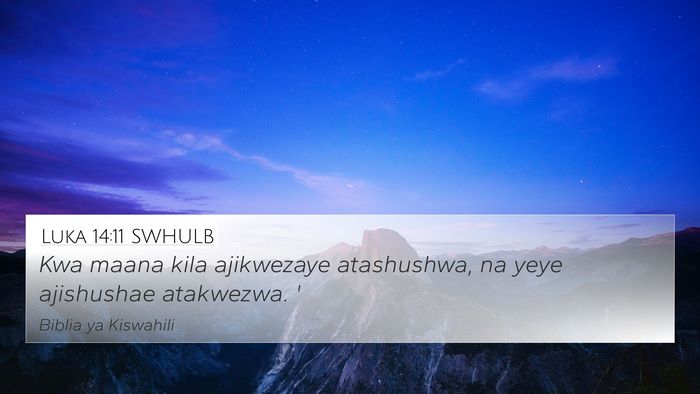 Luka 14:11 SWHULB Bible Verse Image