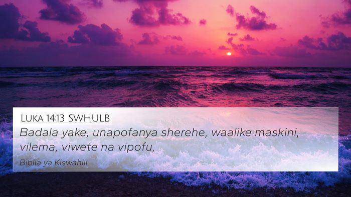 Luka 14:13 SWHULB Bible Verse Image