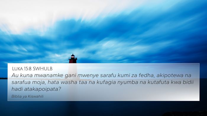 Luka 15:8 SWHULB 4K Wallpaper - Au kuna mwanamke gani mwenye sarafu kumi za - 4K Wallpaper Bible Verse