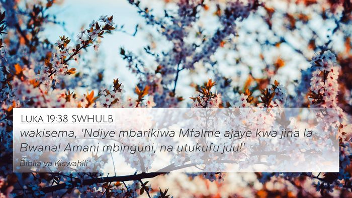Luka 19:38 SWHULB Bible Verse Image