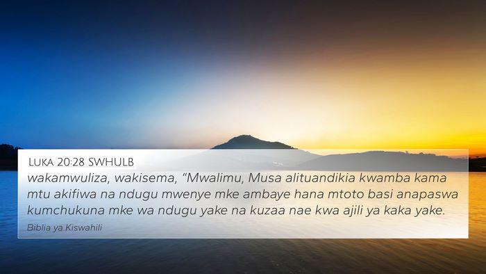 Luka 20:28 SWHULB Bible Verse Image
