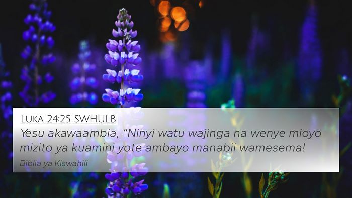 Luka 24:25 SWHULB Bible Verse Image