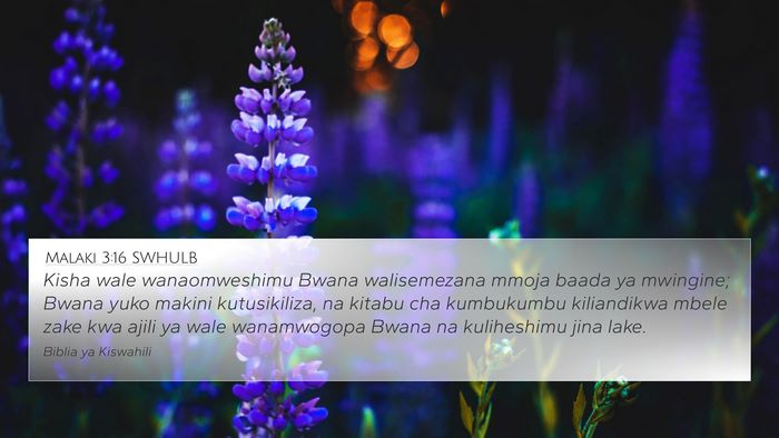 Malaki 3:16 SWHULB Bible Verse Image