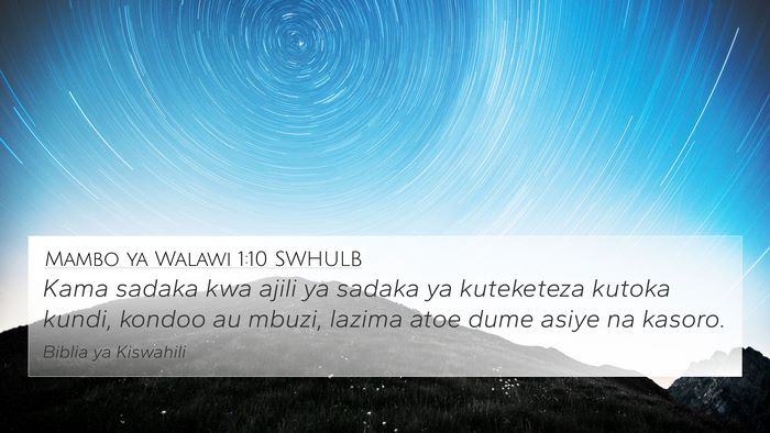 Mambo ya Walawi 1:10 SWHULB Bible Verse Image