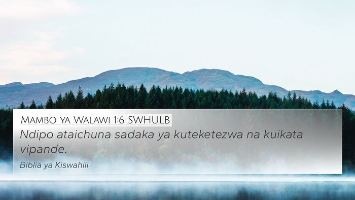 Mambo ya Walawi 1:6 SWHULB Bible Verse Image