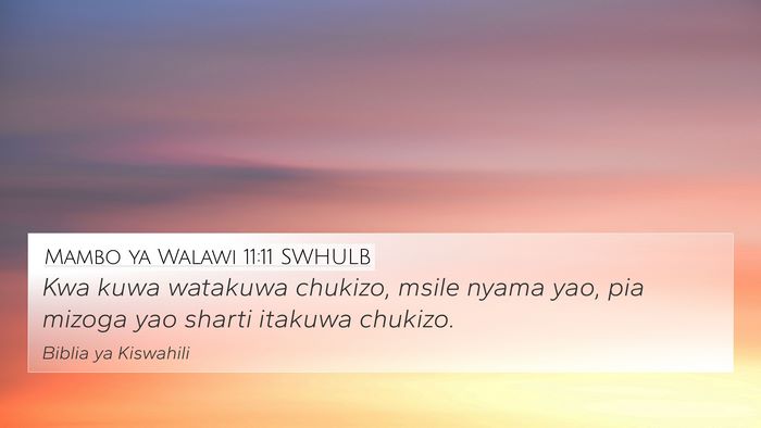 Mambo ya Walawi 11:11 SWHULB Bible Verse Image