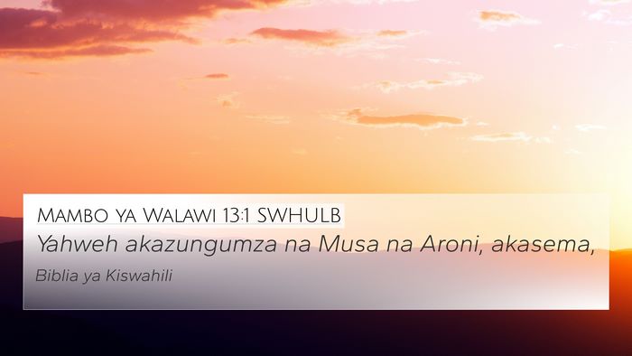 Mambo ya Walawi 13:1 SWHULB Bible Verse Image
