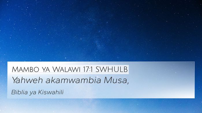 Mambo ya Walawi 17:1 SWHULB 4K Wallpaper - Yahweh akamwambia - 4K Wallpaper Bible Verse