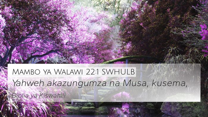 Mambo ya Walawi 22:1 SWHULB Bible Verse Image