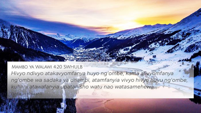 Mambo ya Walawi 4:20 SWHULB Bible Verse Image