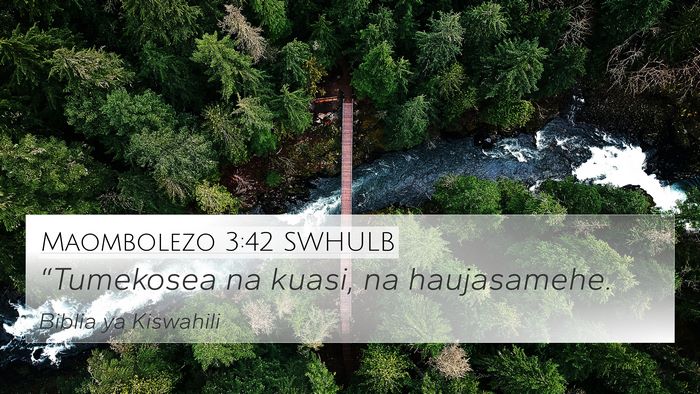 Maombolezo 3:42 SWHULB Bible Verse Image
