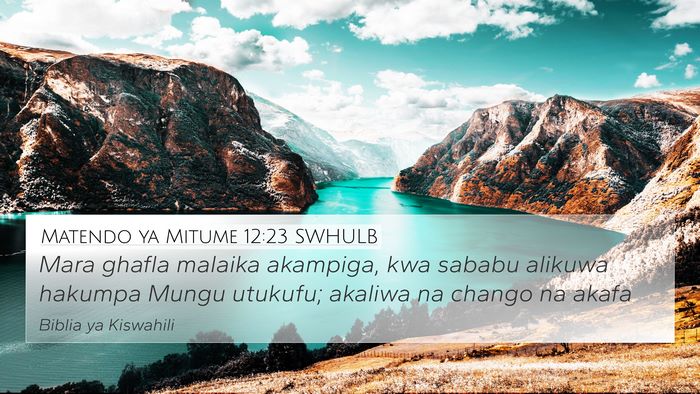 Matendo ya Mitume 12:23 SWHULB Bible Verse Image