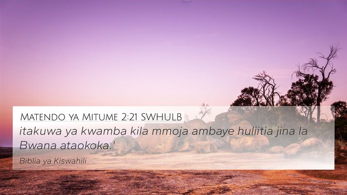 Matendo ya Mitume 2:21 SWHULB Bible Verse Image