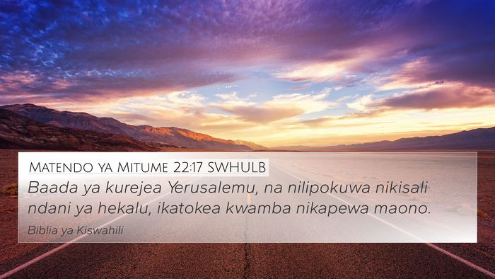 Matendo ya Mitume 22:17 SWHULB Bible Verse Image