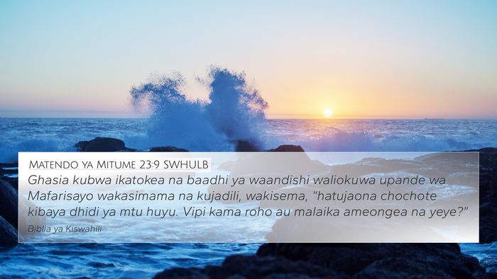 Matendo ya Mitume 23:9 SWHULB Bible Verse Image