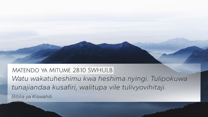Matendo ya Mitume 28:10 SWHULB Bible Verse Image