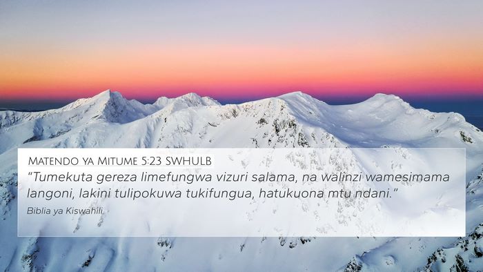 Matendo ya Mitume 5:23 SWHULB Bible Verse Image