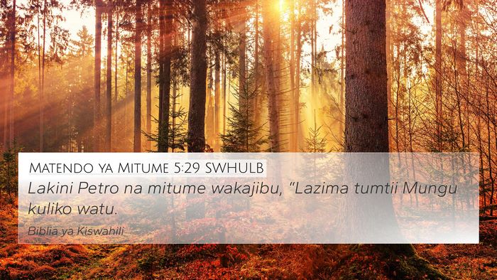 Matendo ya Mitume 5:29 SWHULB Bible Verse Image