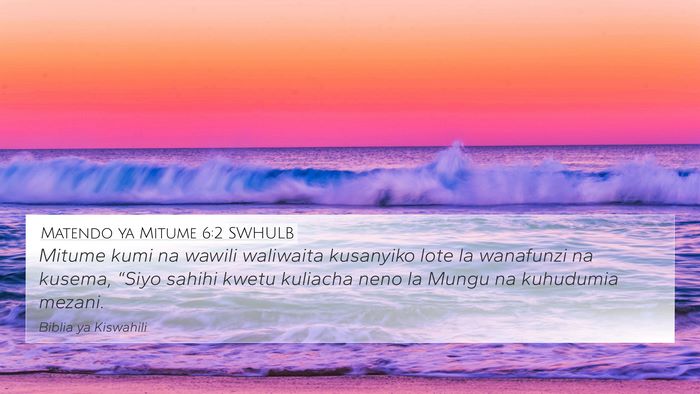 Matendo ya Mitume 6:2 SWHULB Bible Verse Image