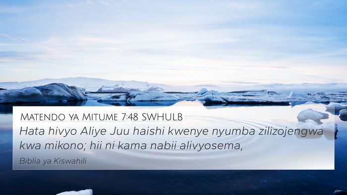 Matendo ya Mitume 7:48 SWHULB Bible Verse Image