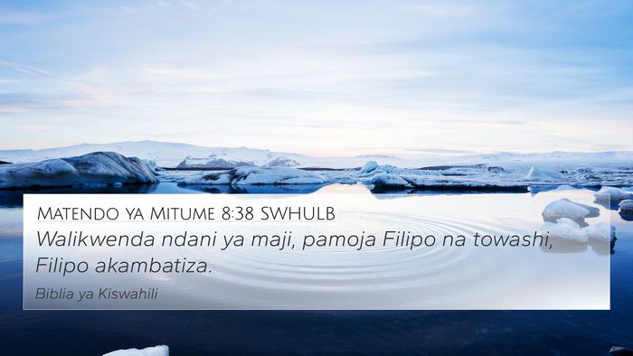 Matendo ya Mitume 8:38 SWHULB 4K Wallpaper - Walikwenda ndani ya maji, pamoja Filipo na - 4K Wallpaper Bible Verse