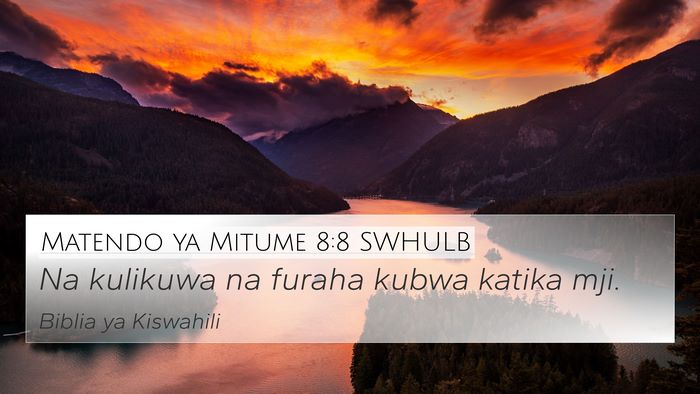 Matendo ya Mitume 8:8 SWHULB 4K Wallpaper - Na kulikuwa na furaha kubwa katika - 4K Wallpaper Bible Verse