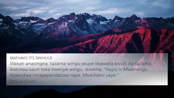 Mathayo 17:5 SWHULB Bible Verse Image