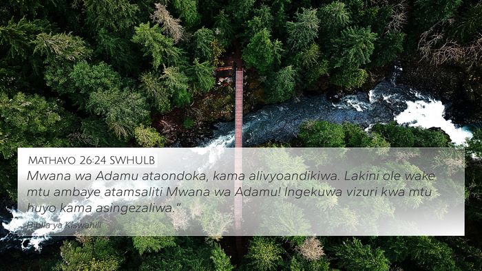 Mathayo 26:24 SWHULB Bible Verse Image