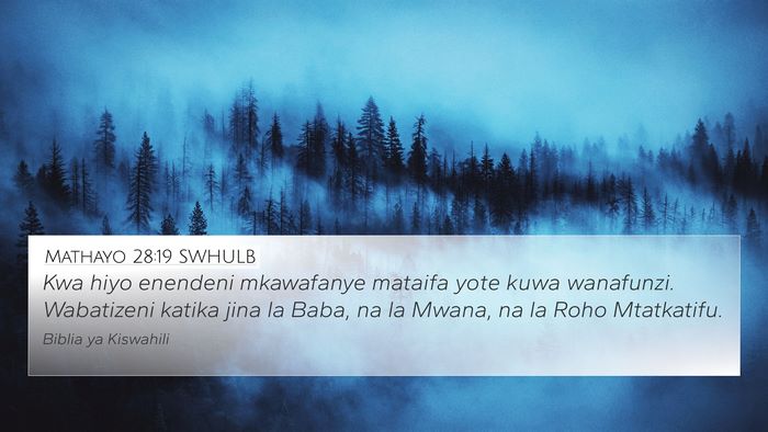 Mathayo 28:19 SWHULB Bible Verse Image