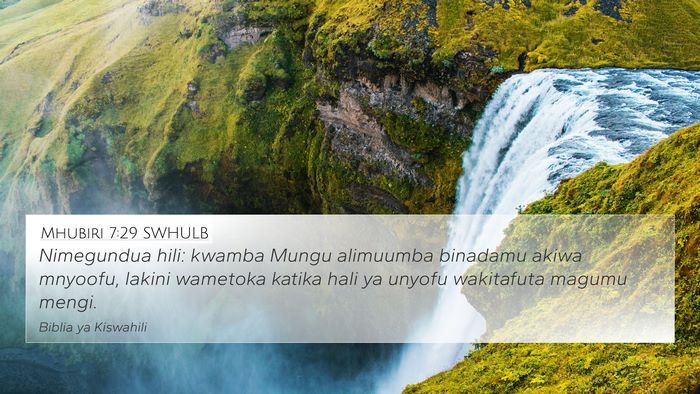 Mhubiri 7:29 SWHULB Bible Verse Image