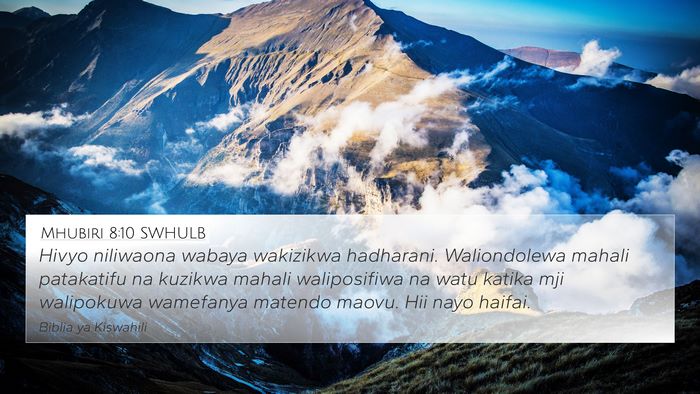 Mhubiri 8:10 SWHULB Bible Verse Image