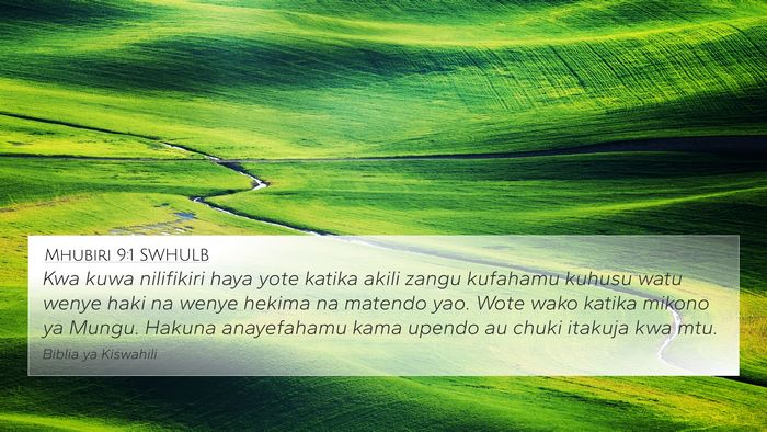 Mhubiri 9:1 SWHULB Bible Verse Image