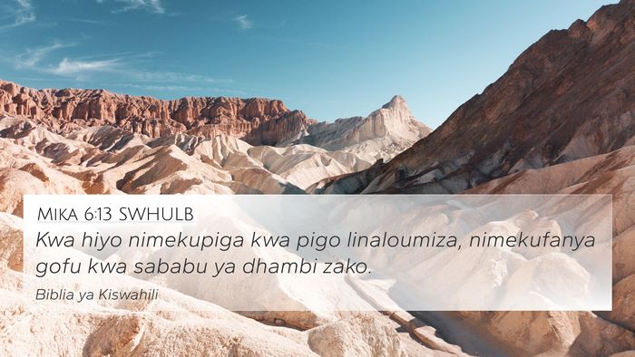 Mika 6:13 SWHULB Bible Verse Image