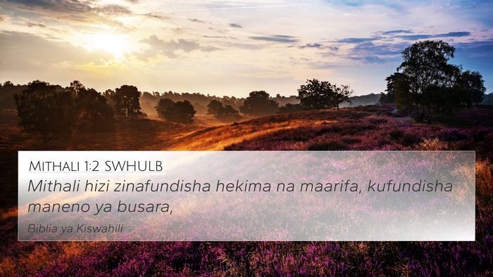 Mithali 1:2 SWHULB Bible Verse Image