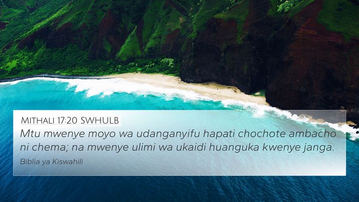 Mithali 17:20 SWHULB Bible Verse Image