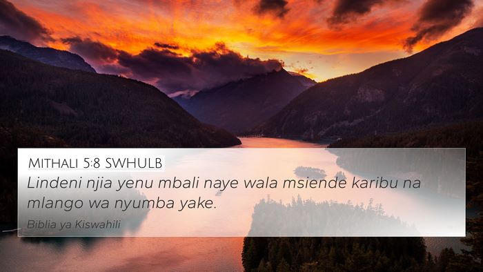Mithali 5:8 SWHULB Bible Verse Image