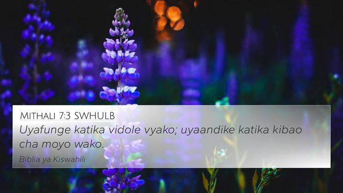 Mithali 7:3 SWHULB Bible Verse Image