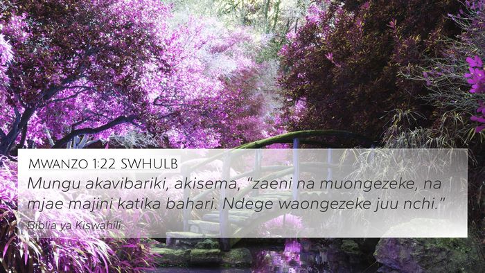Mwanzo 1:22 SWHULB Bible Verse Image