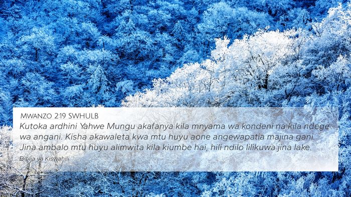 Mwanzo 2:19 SWHULB Bible Verse Image