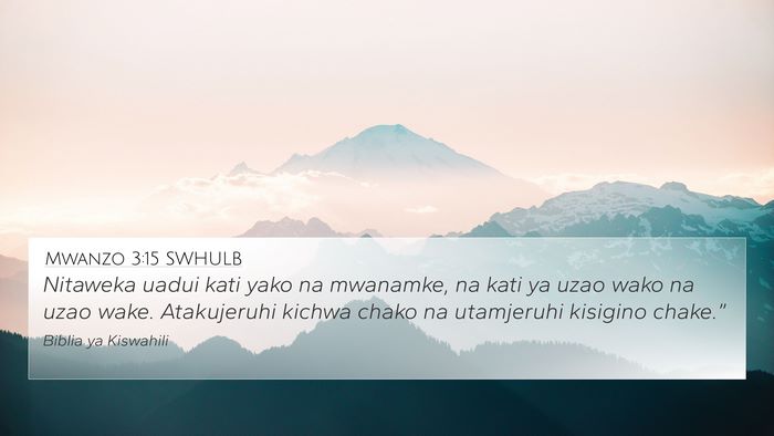 Mwanzo 3:15 SWHULB Bible Verse Image