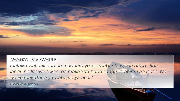 Mwanzo 48:16 SWHULB Bible Verse Image