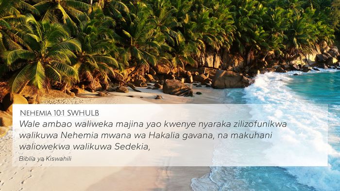 Nehemia 10:1 SWHULB Bible Verse Image
