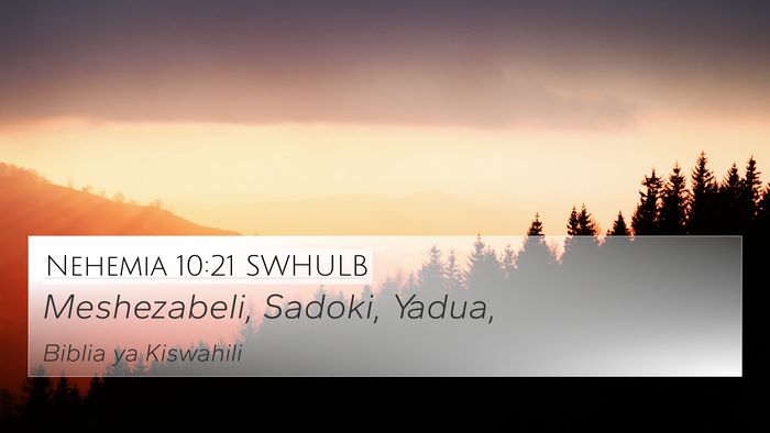 Nehemia 10:21 SWHULB 4K Wallpaper - Meshezabeli, Sadoki, - 4K Wallpaper Bible Verse
