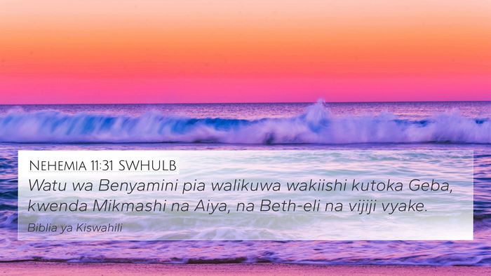 Nehemia 11:31 SWHULB Bible Verse Image