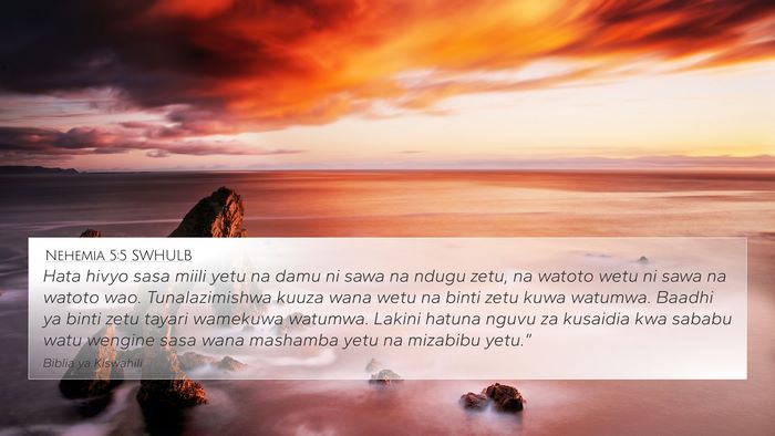 Nehemia 5:5 SWHULB Bible Verse Image