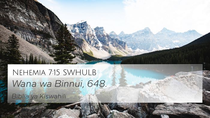 Nehemia 7:15 SWHULB Bible Verse Image