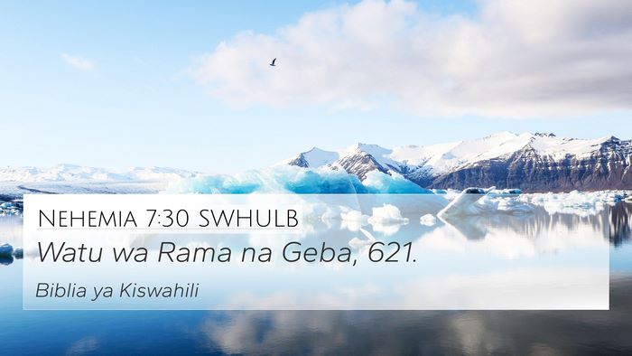 Nehemia 7:30 SWHULB Bible Verse Image